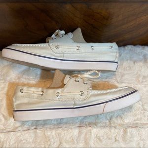 Sperry Top-Sider canvas white shoes size 10 M